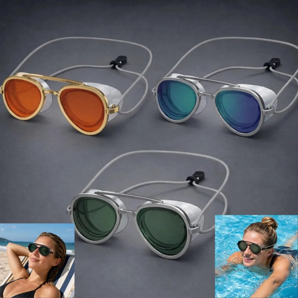 UV Protection Adults Outdoor Training Blu-ray Swim Glasses 2026New Sunny Unisex Swim Goggles Full-view Anti-fog Swimming Goggles Vue