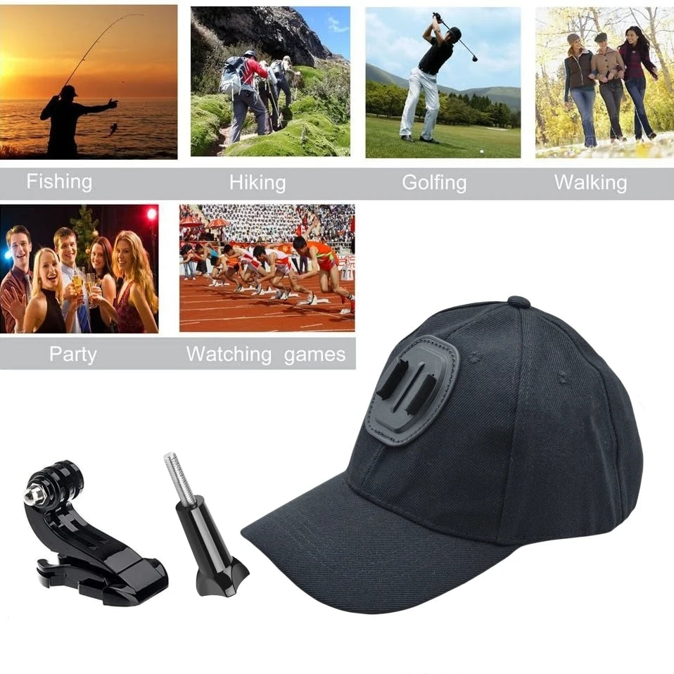 Sun Hat Cap for Gopro Hero 13 12 11 10 9 8 7 Insta360 X5 X4 X3 X2 Eken DJI OSMO Action 5 4 Pro Camera Accessories Black Vue