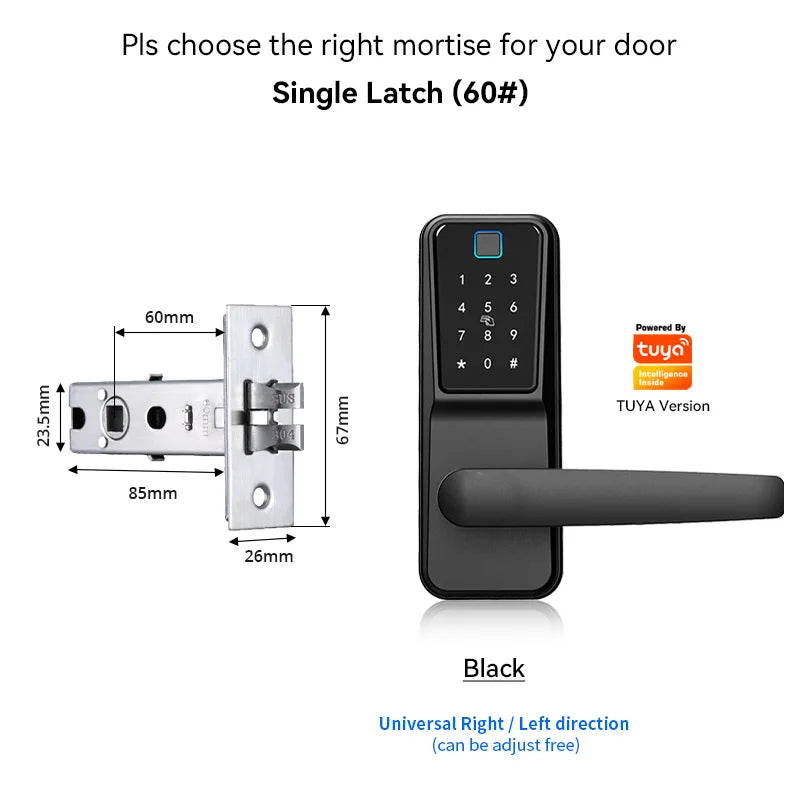 2028Tuya fingerprint casa fechadura eletronica home cerradura inteligente waterproof smart door lock Vue 2028tyB-F-60 China Mainland