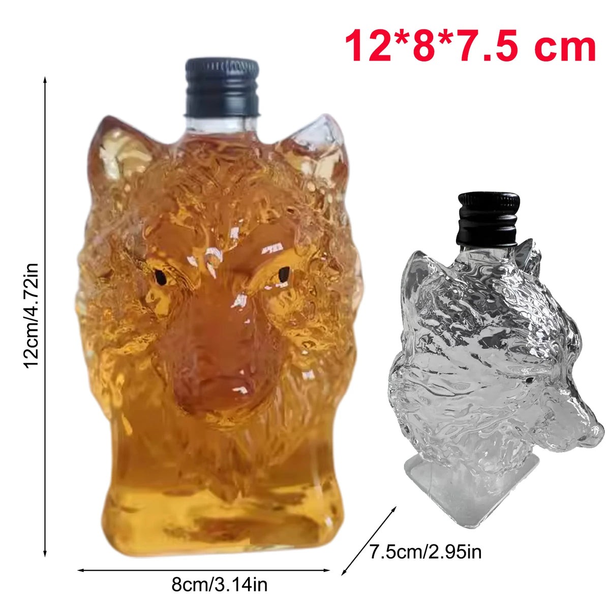 Dog Liquor Decanter Dad Husband Glass Whiskey Decanter Bottle Exquisite Bulldog Liquor Bottle Fun Home Decoration for Holidays Vue E