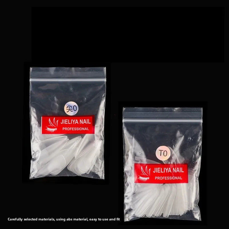 Long Stiletto Half Matte False Nail Tips 50 Pieces Single Size Refill Pack Soft Gel Fake Nail Tips Size 0 to Size 5 Vue