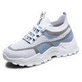 Women's Breathable Mesh Chunky Sole Casual Sneakers Casual Sneakers Vue G-JM291-White blue 41