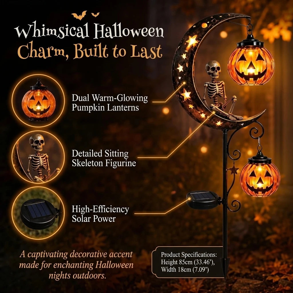 1-2pcs Solar Powered Halloween Black Cat and Pumpkin Yard Stake Light for Garden Lawn Pathway Patio Porch Decor Vue