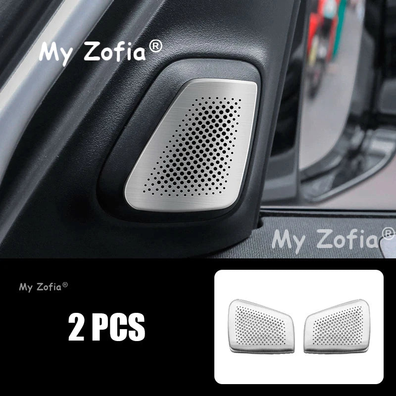 Chery iCAR V23 Speaker Trim Cover – Stainless Steel 2025–2026 Interior Trim Cover Vue A