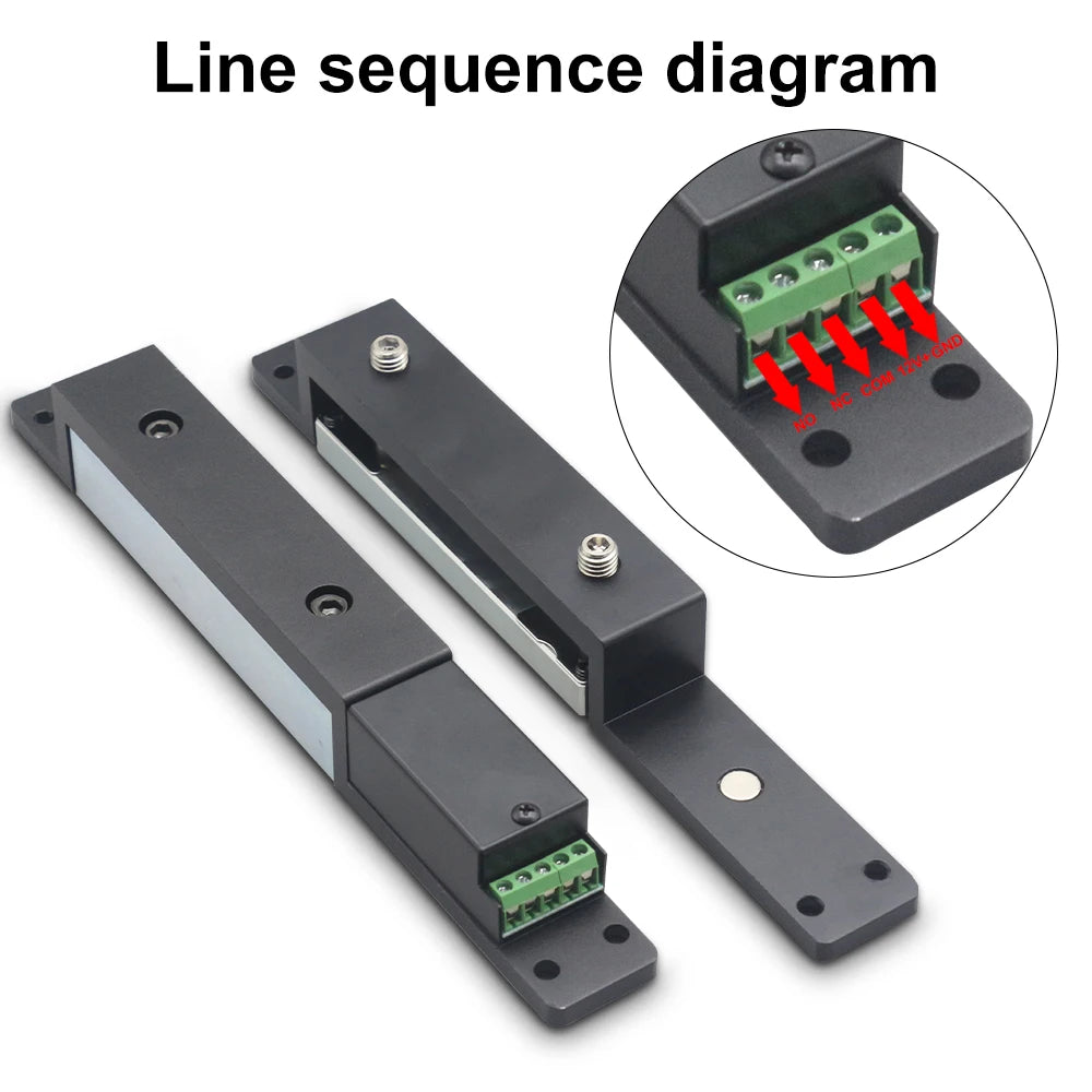 DC 24V 12V Concealled Shear Lock Electromagnetic Embedded Electric Magnetic Lock For Door Access Control System With Time Delay Vue