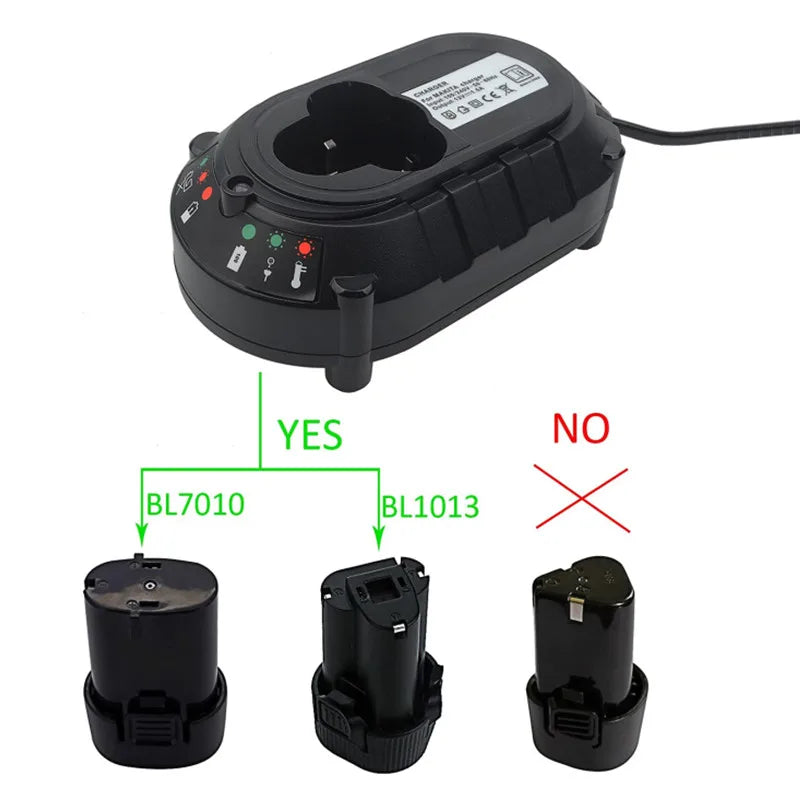 Li-ion Battery Charger For Makita 10.8V/12V Lithium Battery BL1013 DC10WA UK/US Plug Optional Vue
