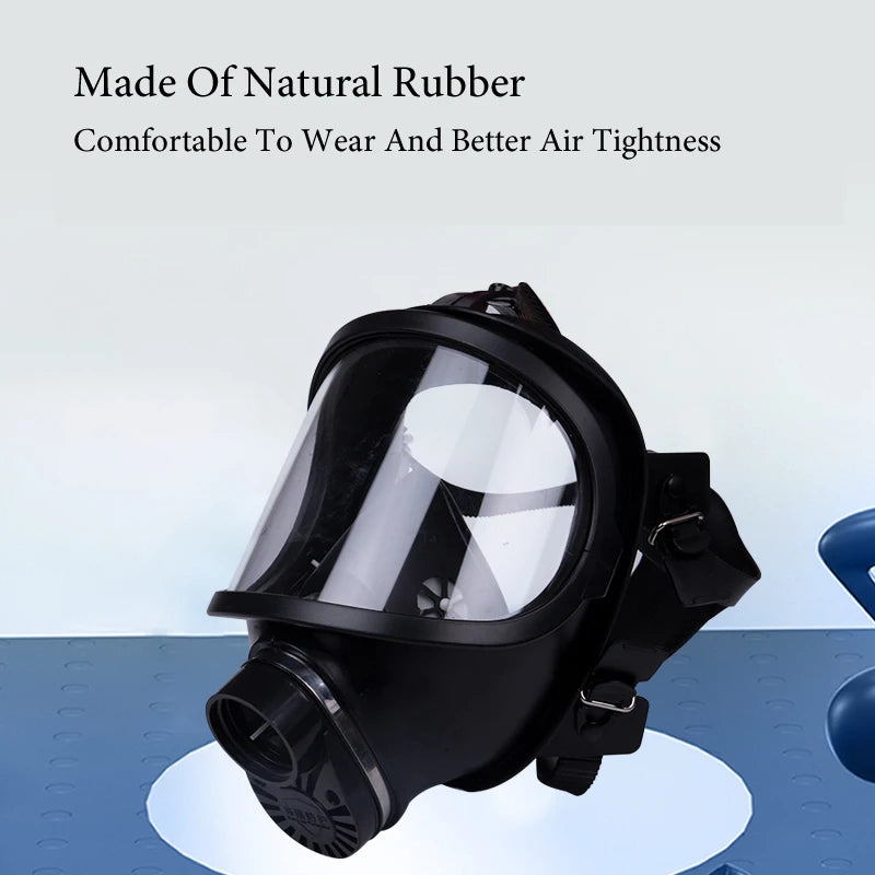 Black MF14 Full Face Gas Mask Military Chemical Respirator Natural Rubber For Painting Spraying Welding Work Safety Protection Vue
