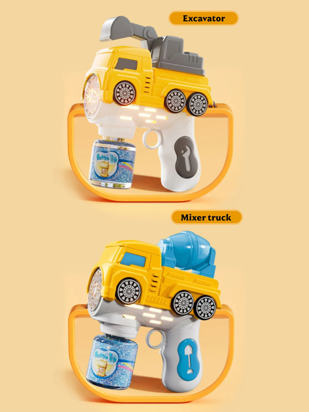 Vehicle Bubble Gun Toys, Cartoon Bubble Machine—Summer Outdoor Gift for Kids(Not Included Battery, Not Contain Bubble Liquid) Vue