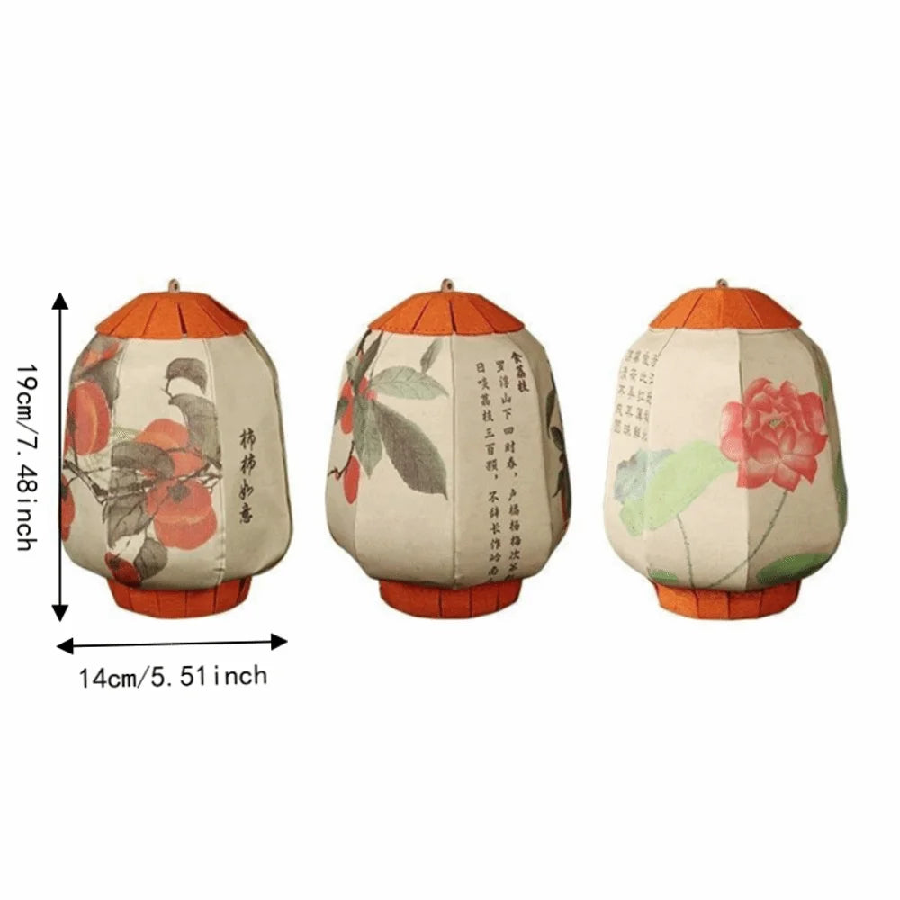 Ancient Style Autumn Festival Decorative Lantern Vintage Blessing Word Lantern Material Kit Luminous DIY Handheld Classic Light Vue