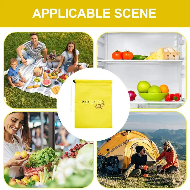 Reusable Drawstring Produce Bag – Foil Lined Fruit & Veggie Storage Produce Storage Bag Vue