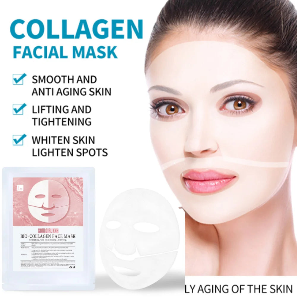 Bio-Collagen Real Deep Mask Overnight Collagen Mask with Hydrolyzed Collagen Soluble Collagen Sheet Mask for Skin Care Korean Vue