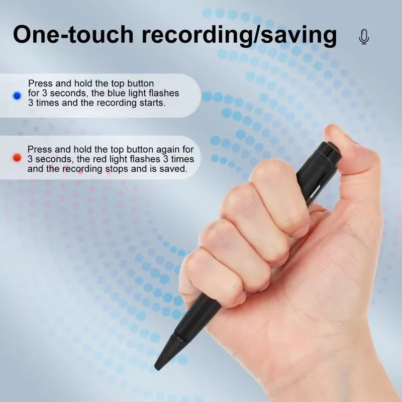 8GB-128GB Digital Voice Recorder Professional Audio Record Noise Reduce Dictaphone MP3 Player Business Meeting Recording Pen Vue