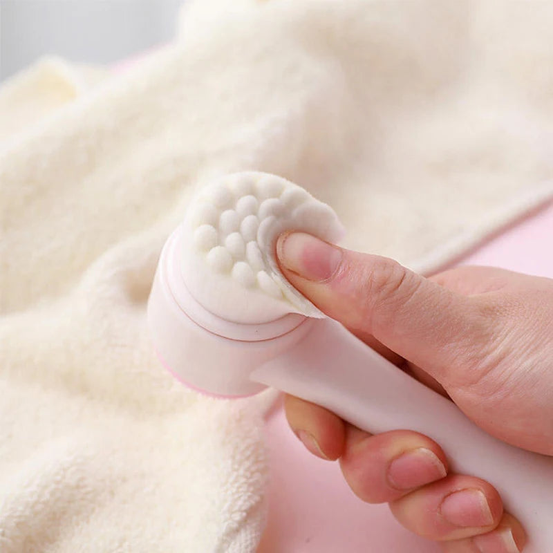 3D Double Silicone Facial Cleansing Brush Manual Massage Facial Brush Soft Bristles Exfoliator Face Wash Brush Double Sided Vue