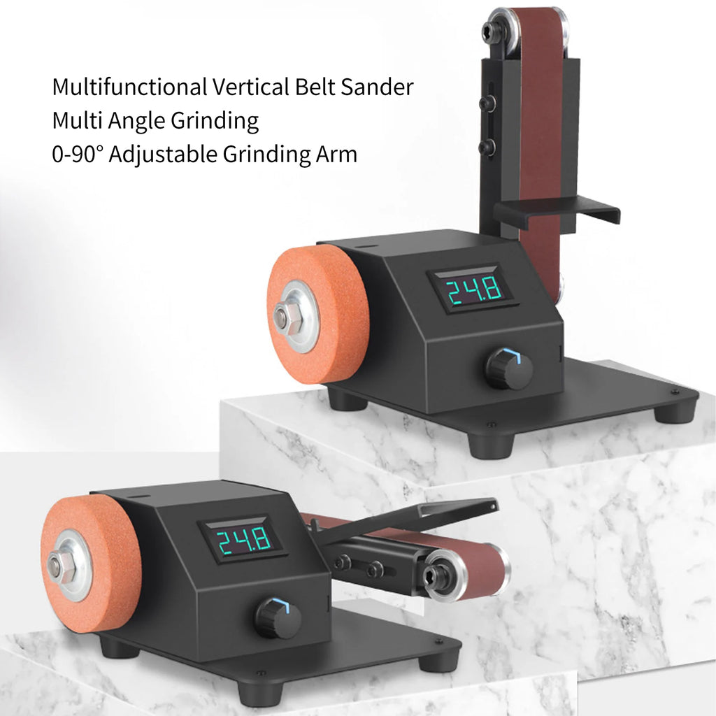 Belt Polishing Machine Sanding Belt Machine Digital Display Abrasive Belt Sander Electric Polishing Grinding Tool Vue