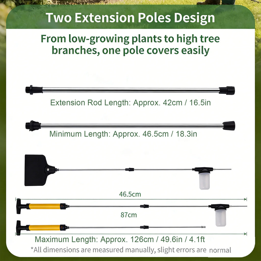 Diatomaceous Earth Duster 4FT Adjustable Length 3 Modes Diatomaceous Earth Dispenser Sprayer for Outdoor Garden Vue