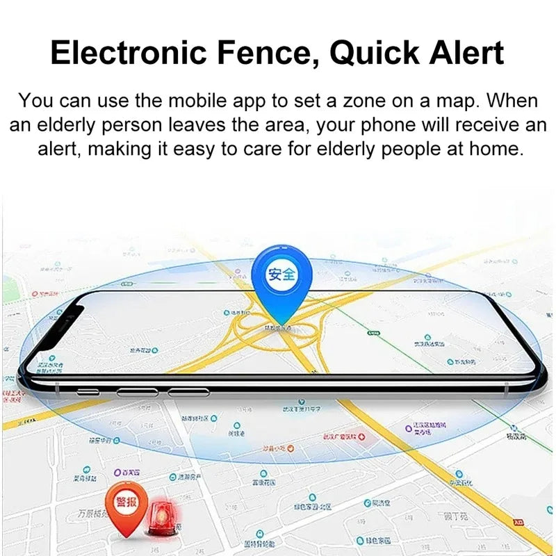 4G Mini GPS Tracker, SOS Pendant GPS Locator, IP67 Waterproof Fall Alarm For Elderly Children Anti-Lost Safety Tracking Device Vue