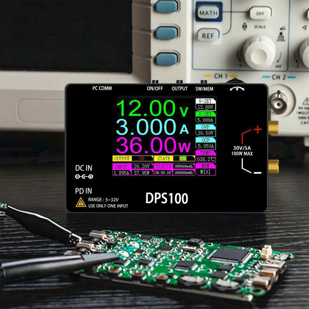 DPS100 Programmable DC Power Supply 30V 5A 100W Voltage Regulator Bench Power Supply Vue