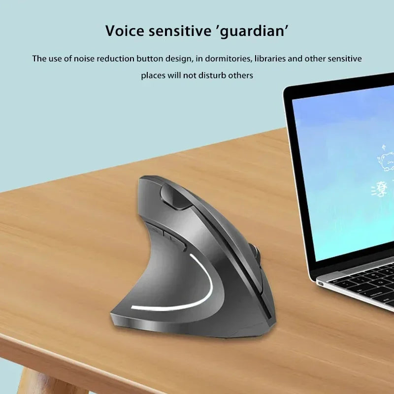 Lenovo Wireless Vertical Mouse Rechargeable Personalised Side Grip Ergonomic Bluetooth 2.4G Silent Gaming PC Computer Mouse Vue
