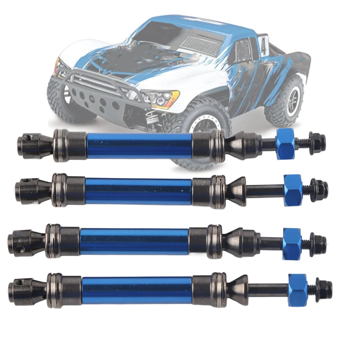 4Pcs CVD Front Rear Drive Shaft Metal Transmission Axle for Traxxas Slash 4X4 1/10 RC Car Vue