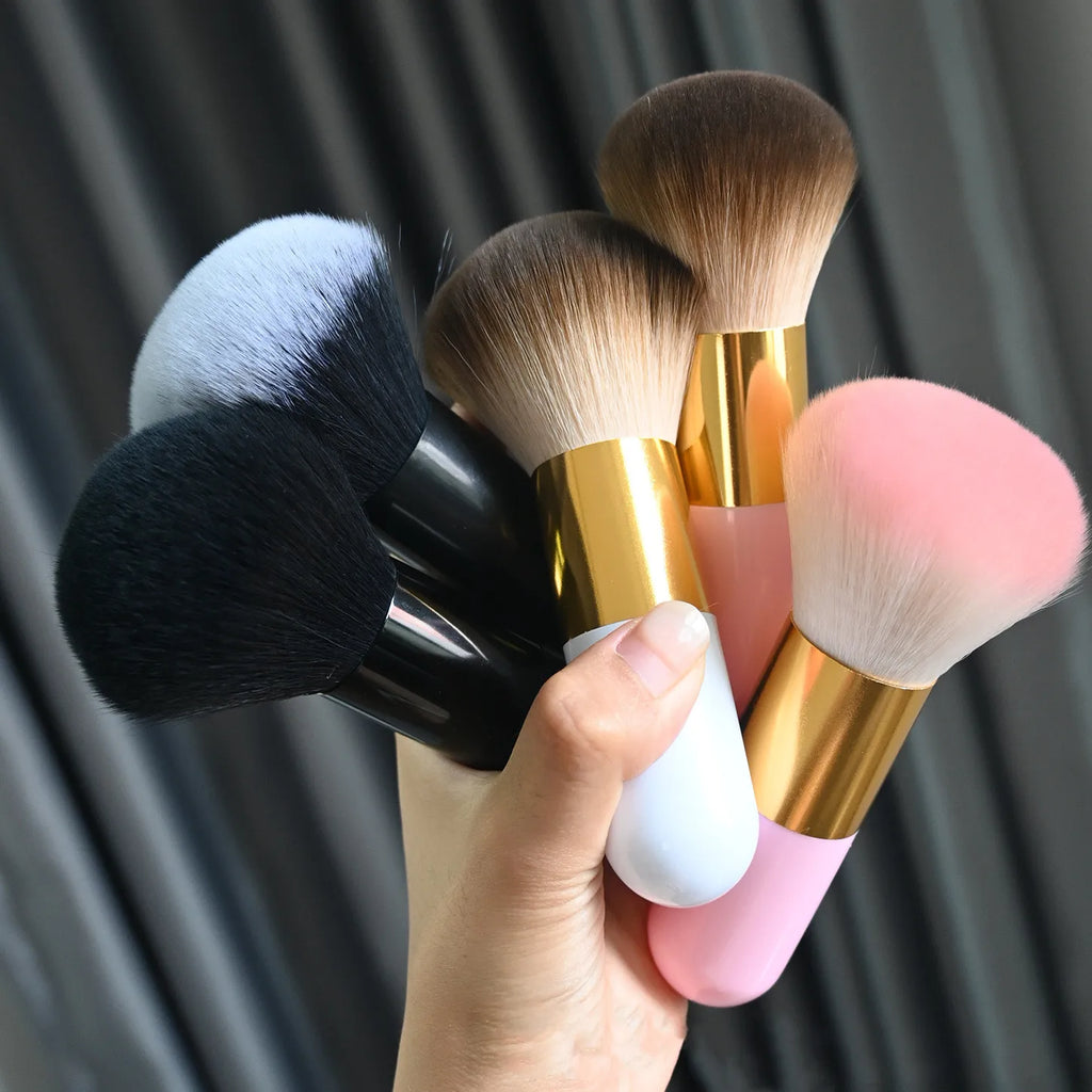 Single Makeup Brush Custom Private logo Large Makeup Powder Foundation Glow Body Brush Soft Fluffy Kabuki Blushes 10pcs Vue