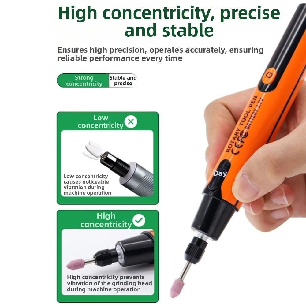 Wireless Digital Electric Mini Drill Adjustable Speed Digital Electric Grinder Handheld with LED Light Engraving Pen Woodworking Vue