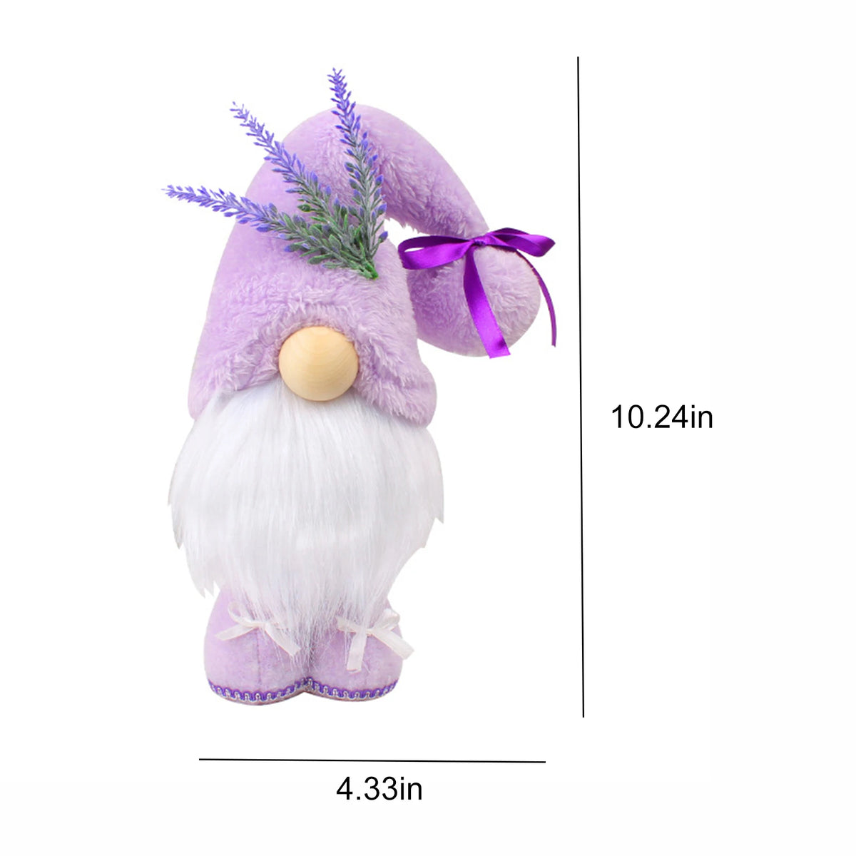 Spring Gnome Plush Lavender Purple Hat – Table Topper Decor Plush Gnome Decor Vue