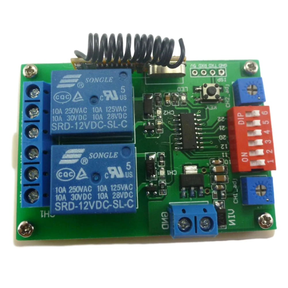 CE029 DC9V-13V Multifunction Wireless Controller Timer Delay Relay Module Learning Code for EV1527 PT2262 ASK OOK Remote Control Vue