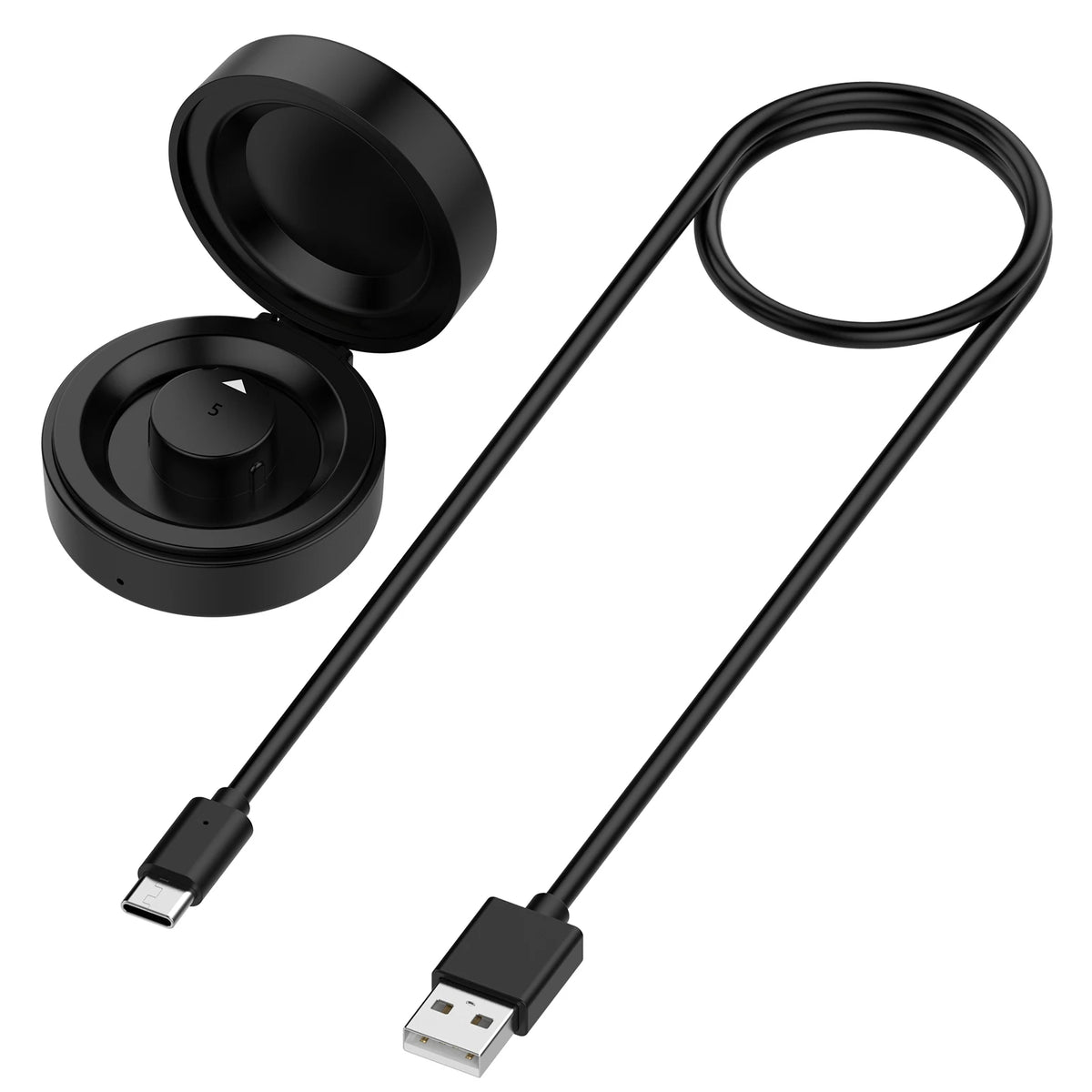 Compatible for Oura Ring Gen 4 Charging Case, Portable Wireless Charger Dock with Built-in Battery & Safe Protection + USB-C Vue Size 5