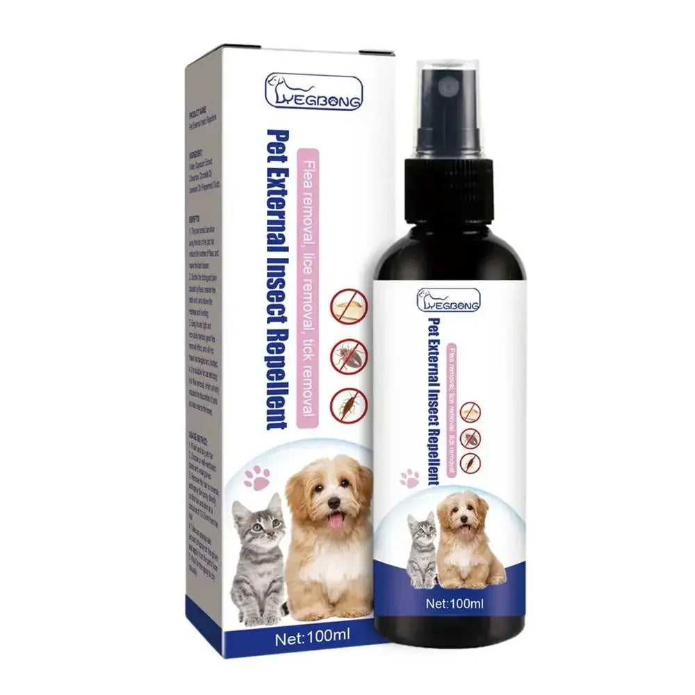 Pet Dog Cat Anti Flea Drops 100ml Insectcide Flea Lice Insect Remover Spray Flea And Tick Concentrate Formula Pet Flea Remover Vue