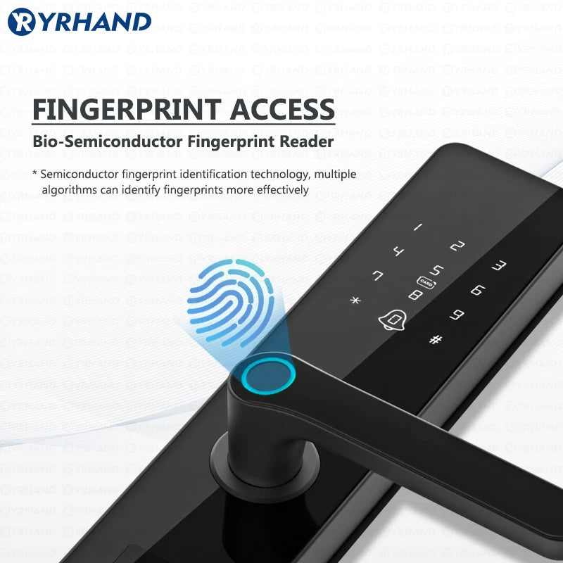 Outside Front Cerradura Inteligente Waterproof Tuya wifi Smart Door Lock Anti-lock Digital Protection Electronic Lock 6068 Vue