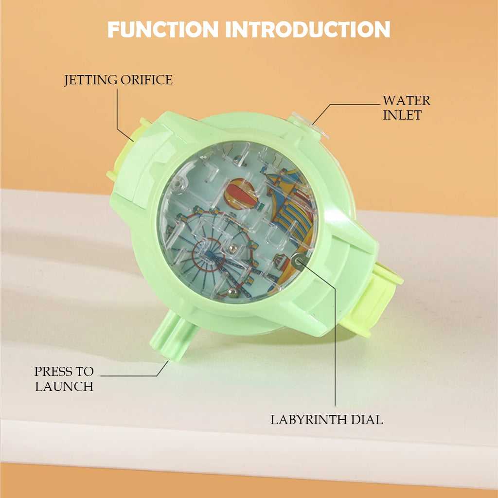 Water Gun Watch, 3 Colors Random Shipment Fun Water Batter Outdoor Indoor Shooting Water Play Game Gifts for Boys and Girls Vue