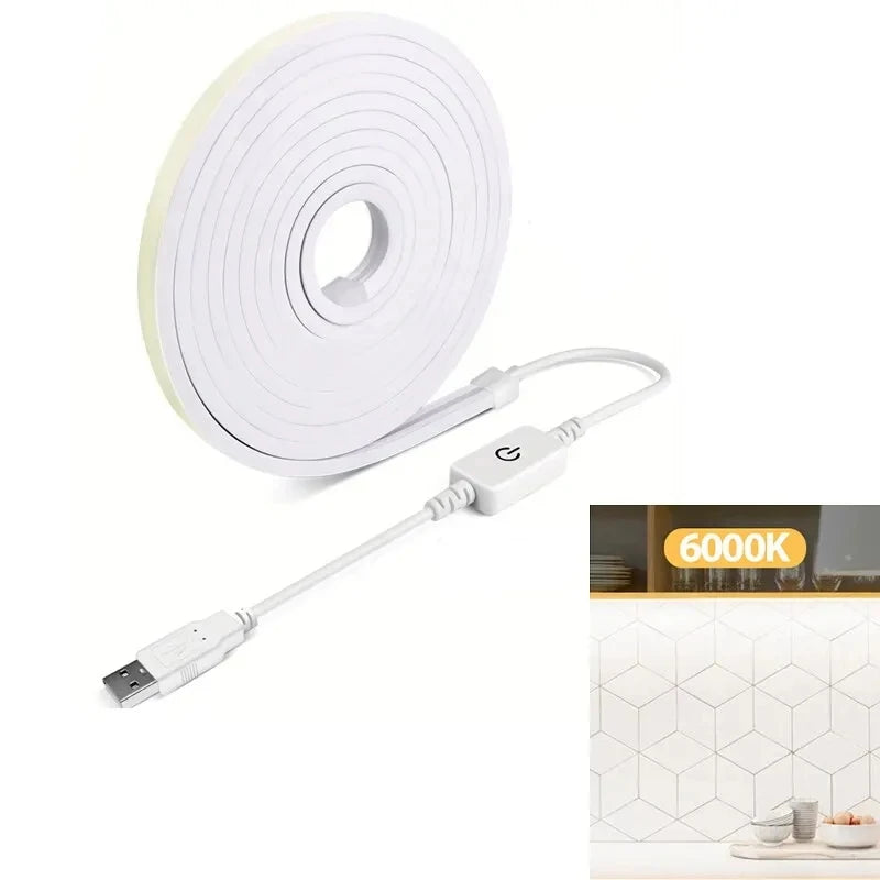 Touch Sensor Neon LED Strips USB 5V Dimmable 120LED/M DIY Home Decor Flexible Tape Neon Signs Belt Waterproof Lighting Lamp Vue