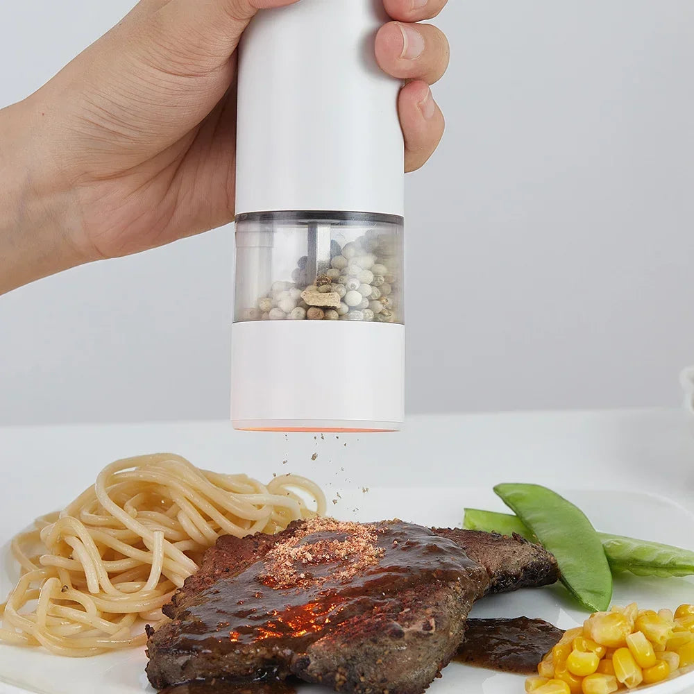 ZZHD 5 In 1 Adjustable Electric Pepper Salt Spice Mill Grinder Seasoning Kitchen Tools Grinding For Cooking Restaurant Vue