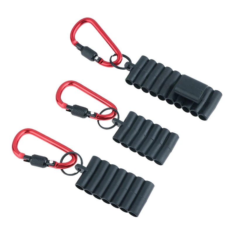 Portable Rubber Screwdriver Bit Holder With Carabiner Keychain Multi Cross Driver Bit Organizer Sleeve Vue