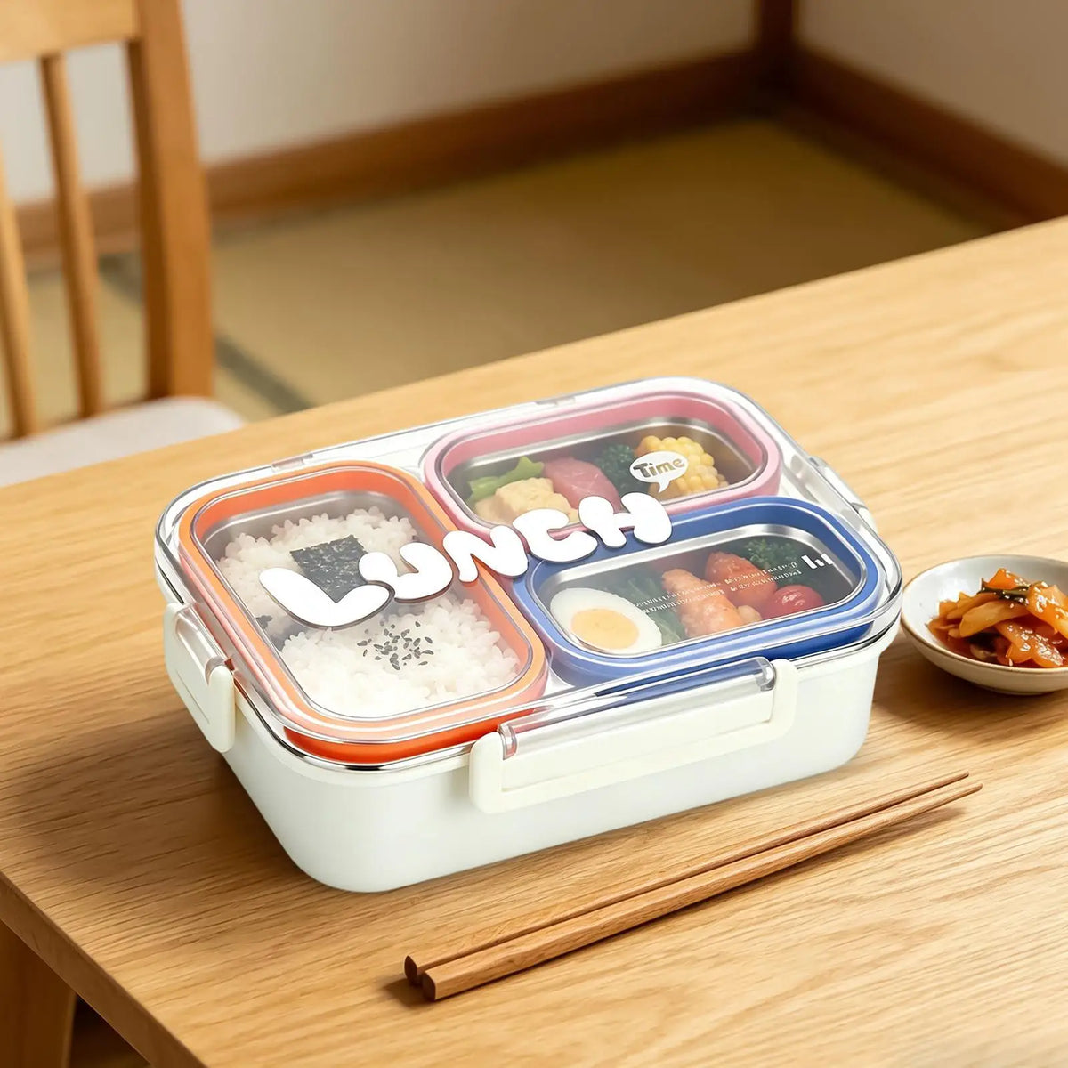 Stainless Steel Lunch Box, Leak-Proof Insulated Food Container, Portable Thermal Bowl for School Camping Commuting Picnic Vue