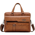 Adjustable Detachable Strap Vintage Leather Laptop Briefcase Multi