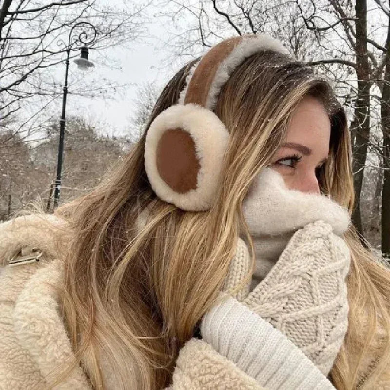 Plush Women Winter Earmuffs Foldable Soft Ear Warmers for Outdoor Activities Cold Weather Elegant Fashion Accessory Suitable Vue