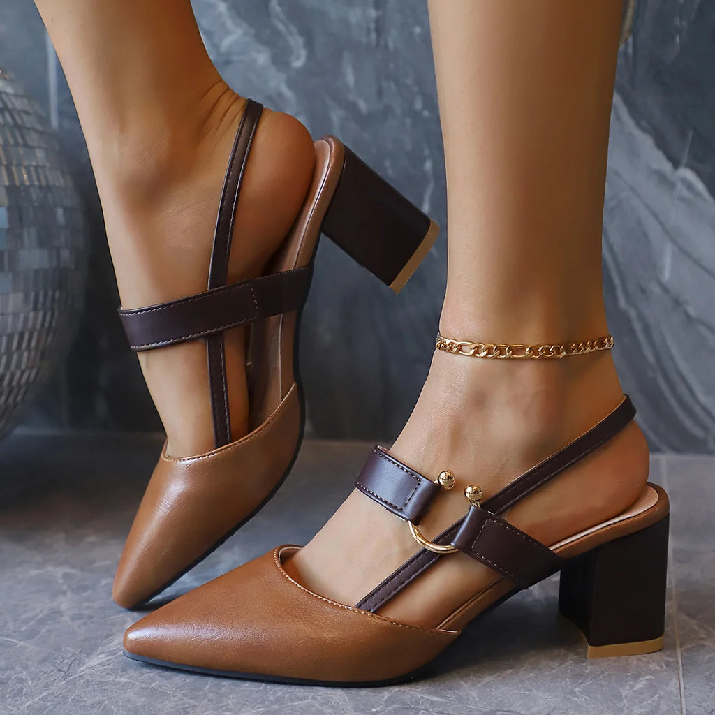 Women's Pointed-Toe Ankle Strap High Heel Sandals – Summer High Heel Sandals Vue