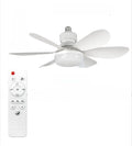 40W Ceiling Fan with Light E27 Fan Light with Remote Control Super Quiet Socket Ceiling Fan for Bedroom Kitchen Home Lighting Vue WHITE