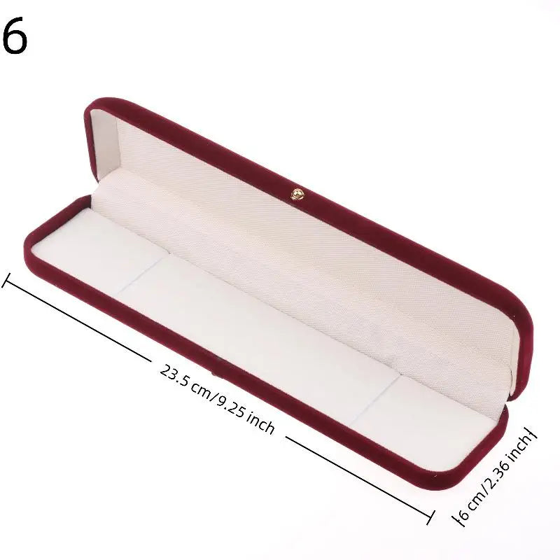Flocking Gold Buckle Jewelry Box Pendant Ring Necklace Earring Bracelet Display Storage Box Luxury Feelings Packaging Box Vue 6