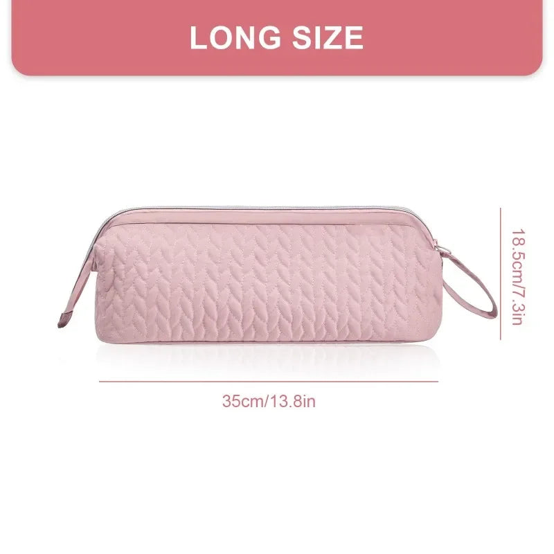 Fashion Travel Storage Bag, Travel Hair Dryer and Makeup Organizer, Portable Hair Tool Storage Bag Travel Protective Case(Pink) Vue