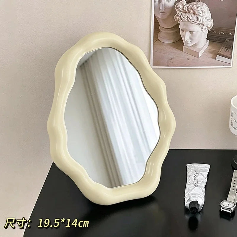 Cloud Shaped Makeup Mirror Portable Desktop HD Vanity Mirror For Women Teens Students Bedroom Dressing Table Dorm Birthday Gift Vue