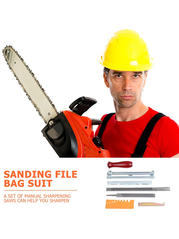 10-Piece Chainsaw Chain Sharpening Kit with Files & Storage Bag Chainsaw Sharpening Kit Vue