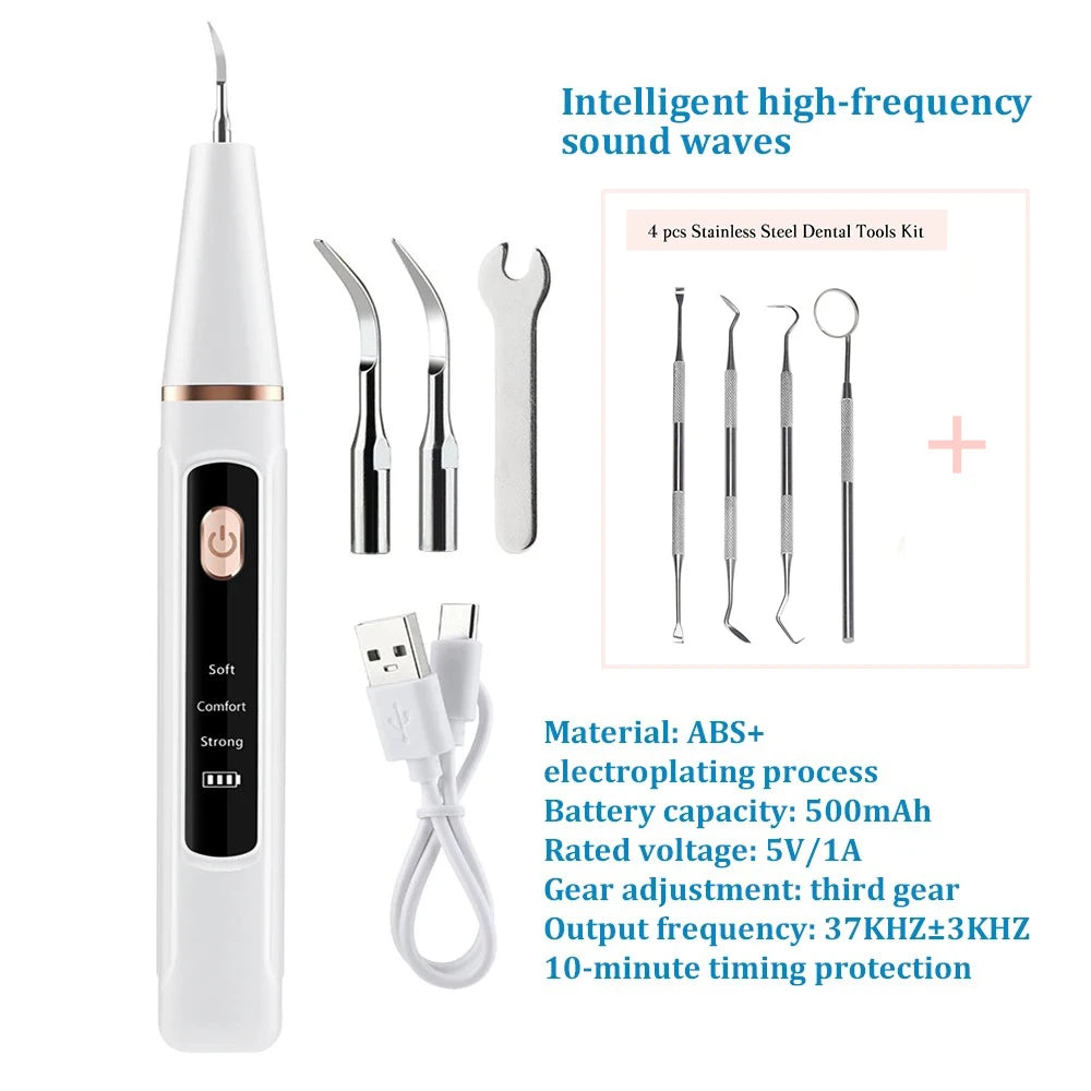Electric Sonic Toothbrush Oral Care Kit – Whitening & Plaque Removal Electric Toothbrush Vue SET C White China Mainland