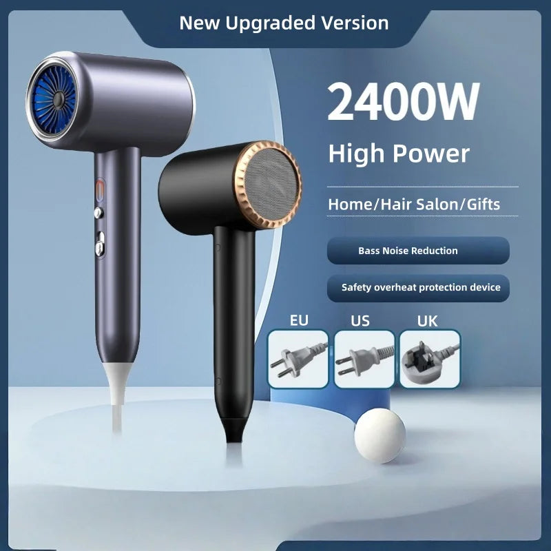 XMSJ 2400W Ionic Hair Dryer with Diffuser | Fast & Quiet Ionic Hair Dryer Vue