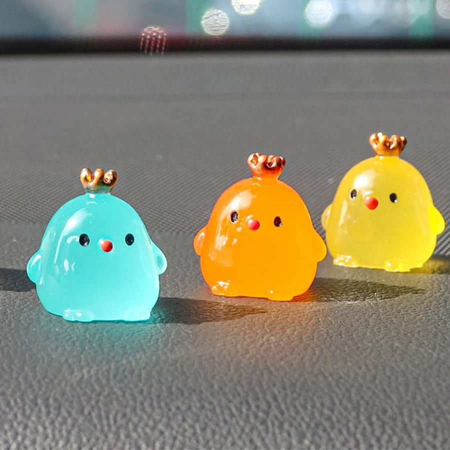 6PCS Driving Assistance Signs Luminous Chicken Safety Points Inside The Car ,Car Point Marking, Car Center Console Decoration Vue