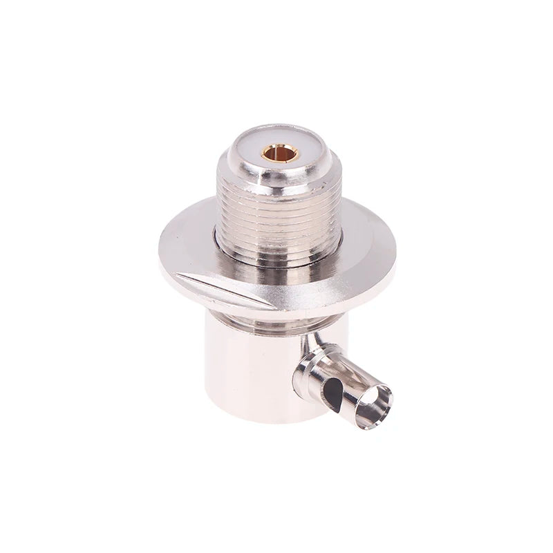 1pcs Connector UHF SO239 Female Jack Nut Bulkhead Crimp RG58 RG142 LMR195 Right Angle RF Coaxial Wire Terminals Vue