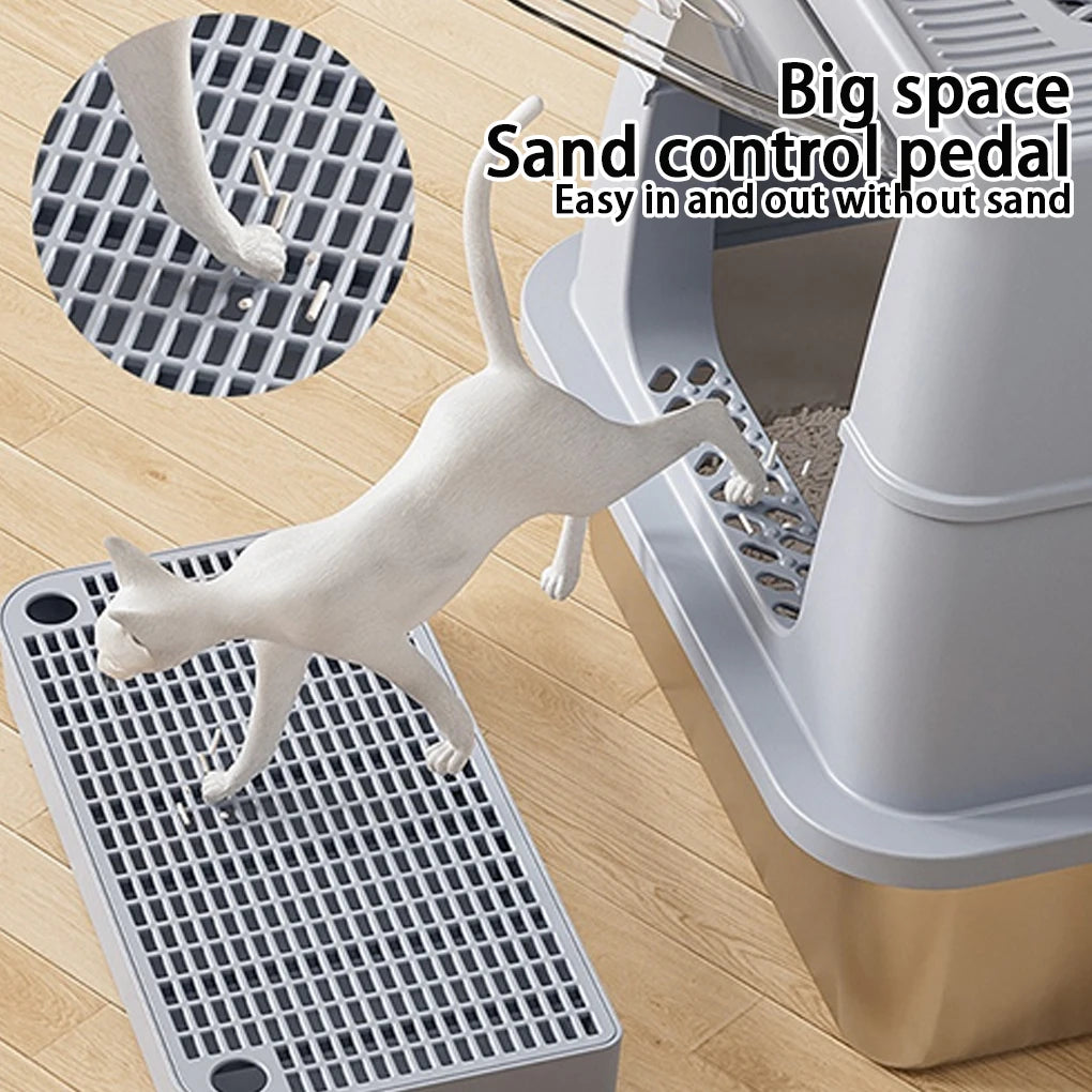 Cat Litter Box Ramp Step Mat – Waterproof Litter Trapping Pad Cat Litter Mat Vue