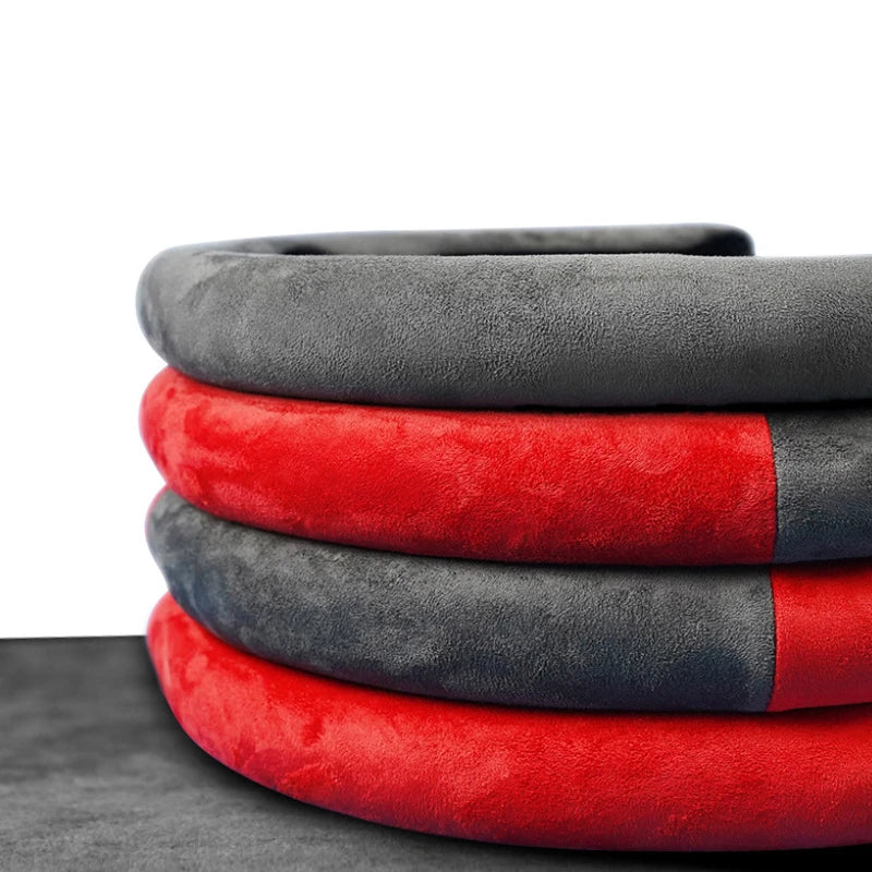 5D Sports Premium Non-slip Car Steering Wheel Booster Cover For BMW M Sport G30 G02 X5 F40 F41 G82 M4 Soft Suede Car Interior Vue