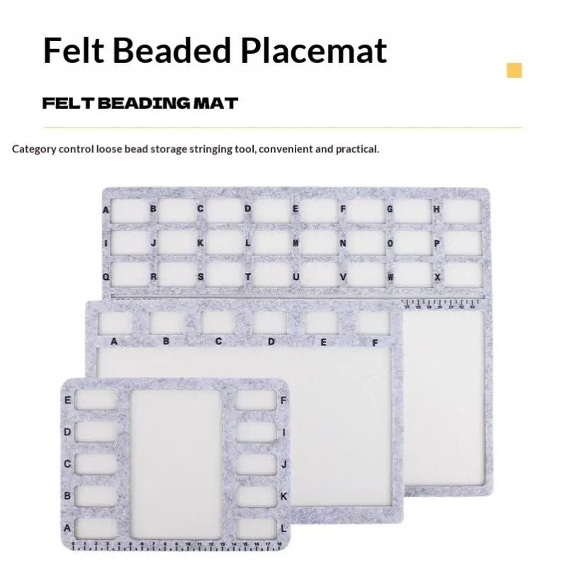Non Slip Felt Bead Mat Boards with Centimeter Alphabet Scale Making Beads Tray for DIY Craft Projects Vue